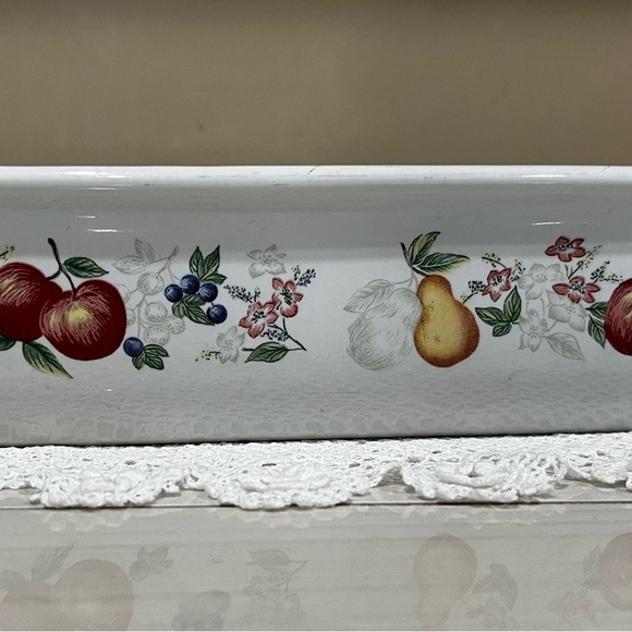 Rare Corelle Coordinates Chutney Fruit 9 X 13 Cake Pan - Picture 2 of 4